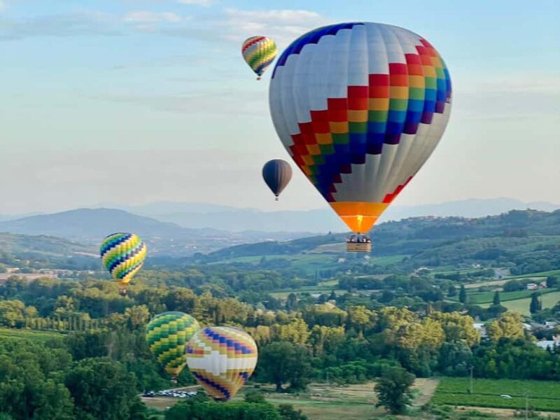 Hot air balloon flight in Tuscany from Chianti area - The Prosecco Breakfast and Gourmet Touches