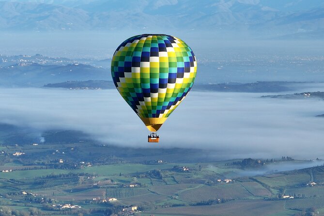 Hot air balloon over the hills of Pienza, Montalcino and Val D'Orcia - Starting Point and Early Morning Departure in Siena’s Countryside