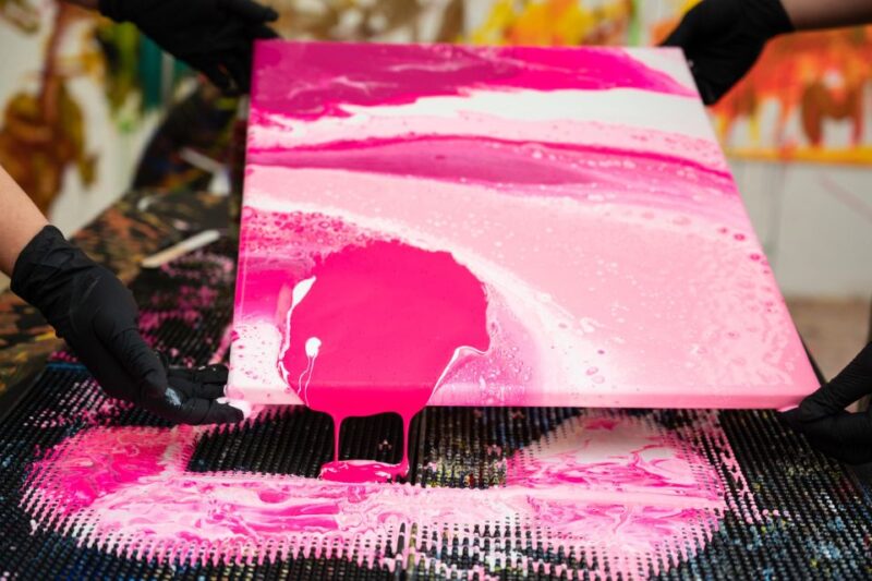 Houston Private Acrylic Pouring Art Experience - Learning How to Use Acrylic Paints and Tools