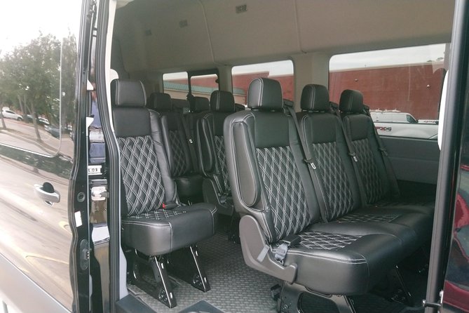 HoustonGalveston Private Round Trip Transfer for 10 Travelers. - Key Points