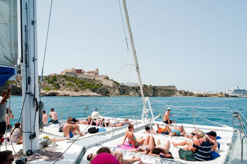 Ibiza: Catamaran Cruise to Formentera with Meal and Drinks - An Entertaining Day on the Water with a Catamaran to Formentera