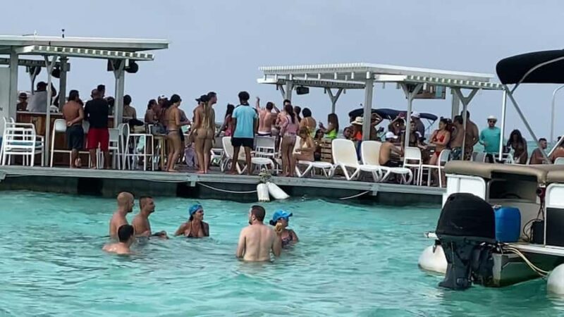 Ibiza Floating Bar Island Tour in San Andres with DJ and Live Music - Key Points