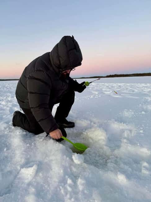 Ice Fishing Adventure in Levi with Salmon Soup - Grill Your Catch or Take It Home