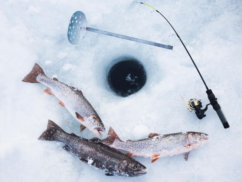 ICE FISHING experience - Trying Your Luck: Ice Fishing in Action