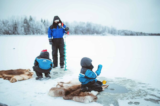 Ice Fishing Like a Finn, Apukka Adventures Rovaniemi - Cozy Fire and Hot Drinks on the Ice