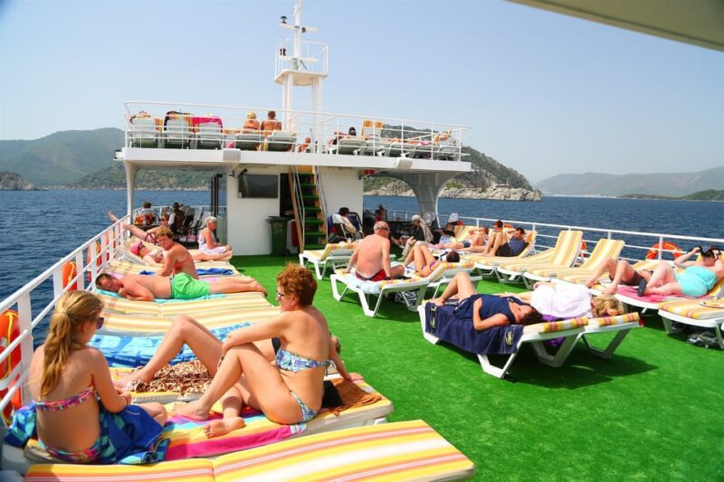 Icmeler Boat Trips Lunch & Unlimited Soft + Alcoholic Drinks - The Unique Charm of Fosforlu Magara (Phosphorus Cave)