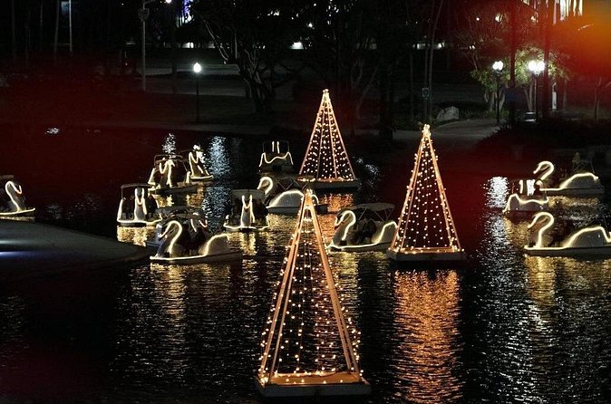 Illuminated Swan Boat Night Ride on Rainbow Lagoon in Long Beach - The Best Time for Your Night Ride
