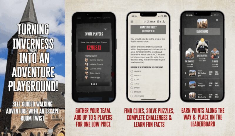 Inverness: City Walking Tour & Exploration Game - Exploring Inverness Streets with Puzzle Challenges