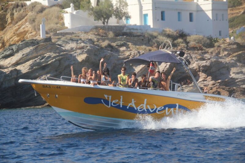 Ios Island: Speedboat Cruise from Mylopotas Beach - Guide and Group Experience