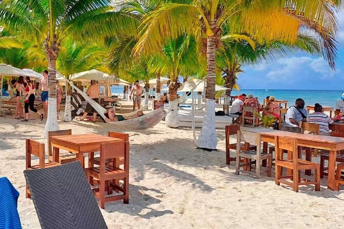 Island Tour in Cozumel, Mayan Show & Tacos - Chulas Pool Party and Beach Bar: Beach Fun and Inflatable Games