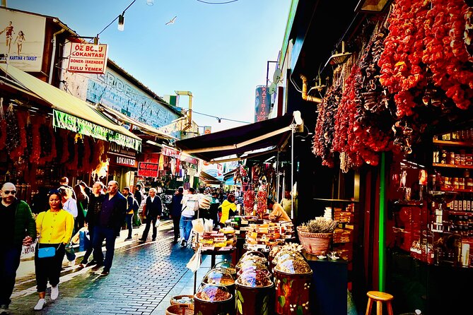 Istanbul Guided Street Food Tour Around European and Asian Sides - Walking Through Galata Bridge and Sampling Kokoreç