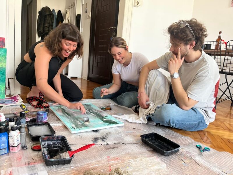 Istanbul: Wine and Paint Workshop with Turkish Fabrics - Tasting Local Wines in a Creative Setting