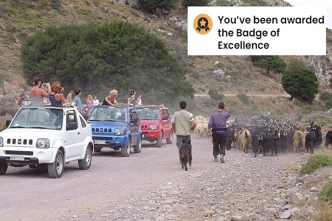 Jeep Safari 4x4 Crete real off road mountain tracks with Lunch from Hersonissos - Key Points
