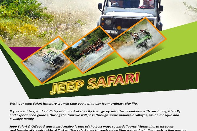 Jeep Safari ANTALYA-Gebiz-Manavgat-side (attention high excitement) - Practical Logistics and Booking Info