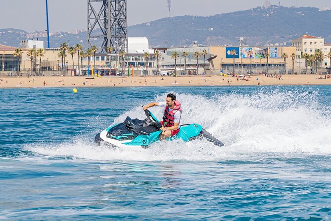 Jet Ski Experience without license in Barcelona - The Scenic Vista of Barcelona from the Water