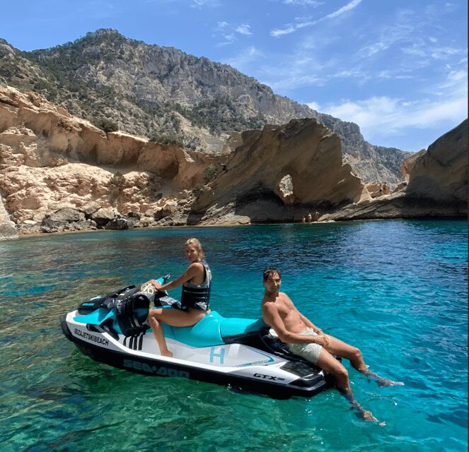JET SKI TOUR to Atlantis From Sant Antony - IBIZA - Learning to Drive and Safety First