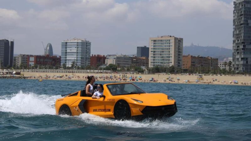 Jetcar: water car in Barcelona - Starting at Moll de la Ronda: Easy Access in Barcelona