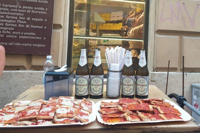 Jewish Ghetto and Navona Food Wine and Sightseeing Tour of Rome - Food and Beverage Offerings Throughout the Tour