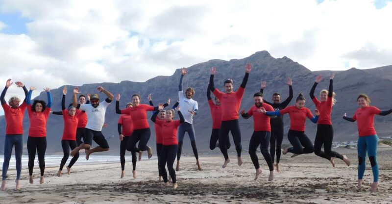 Kalufa Surf school in Caleta de Famara, Lanzarote - Practice Time in Famara: Riding Your First Waves
