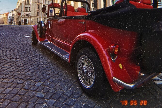 Karlstejn Castle in Vintage Convertible Car - Scenic Drive from Prague to Karlstejn