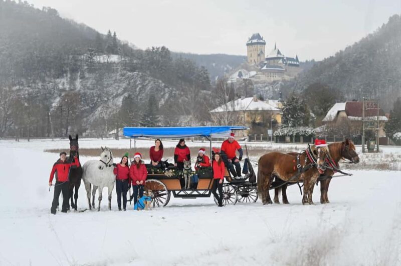 Karltejn castle by horse carriage - Starting Point at Karltejn Railway Station