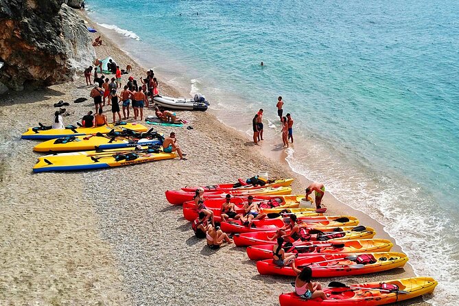Kayak day in the coastline - The Stunning Coastal Stops: From Pirate Cave to Gjipe Beach