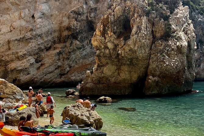 Kayak Javea Guided Cala Granadella, llop marí cave, cala en caló - Key Points