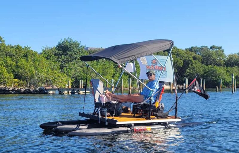 Key Largo: Sunset Tour  Drive Your Mini Pontoon + Beach - Scenic Route through Blackwater Sound and Island Estates
