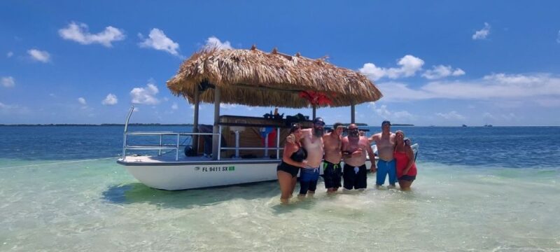Key West: Private Florida Keys Sandbar Tiki Boat Cruise - Key Points