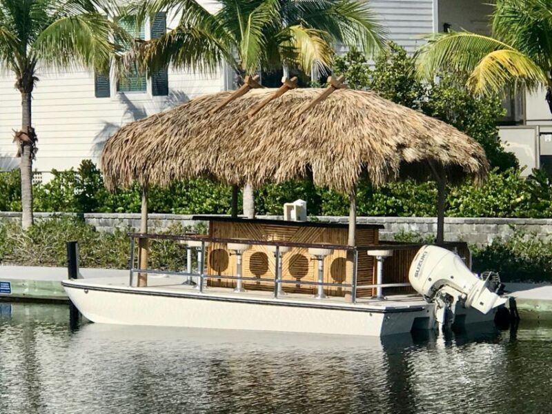 Key West: Private Tiki Bar Party Boat & Mini Sandbar - Entertainment and Atmosphere: Music on the Bluetooth Stereo