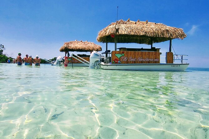 Key West Tiki Bar Boat Cruise to Popular Sand Bar - Key Points