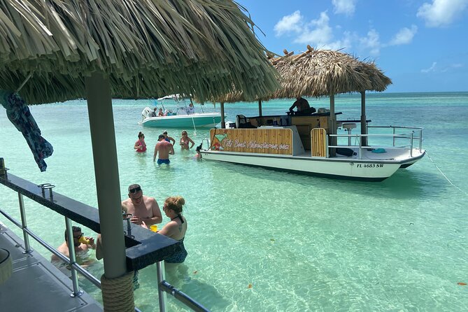 Key West Tiki Bar Boat Cruise to Popular Sand Bar - Departing from Key Wests Charter Boat Row in Style