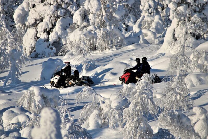 King of Ylläs: Snowmobiling to the Hill - Starting Point and Group Size for the Snowmobiling Safari