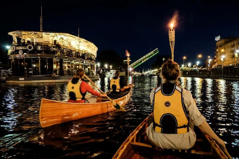 Klaipeda: Evening Guided Tour by Wooden Canoe - Klaipeda: Evening Guided Tour by Wooden Canoe – An Illuminated Waterway Adventure