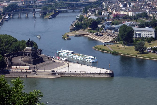 Koblenz - Old Town with the Ehrenbreitstein Fortress - The Iconic Schängel Fountain at Koblenz City Hall