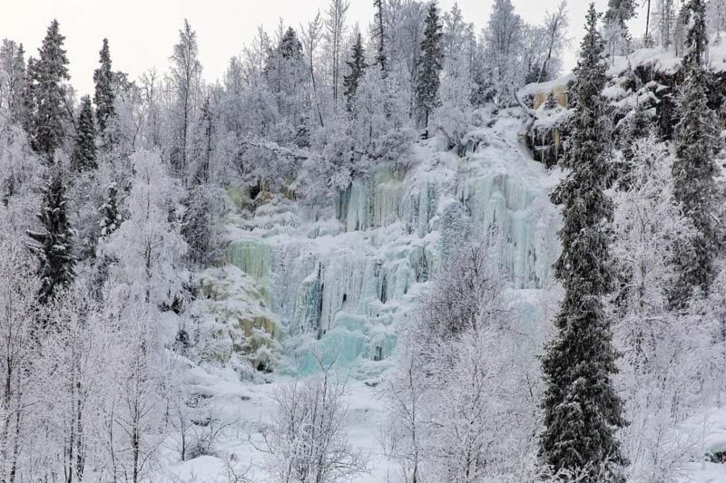 Korouoma Frozen Waterfalls Guided Hike - Scenic Trail Through Snow-Covered Forest and Cliffs