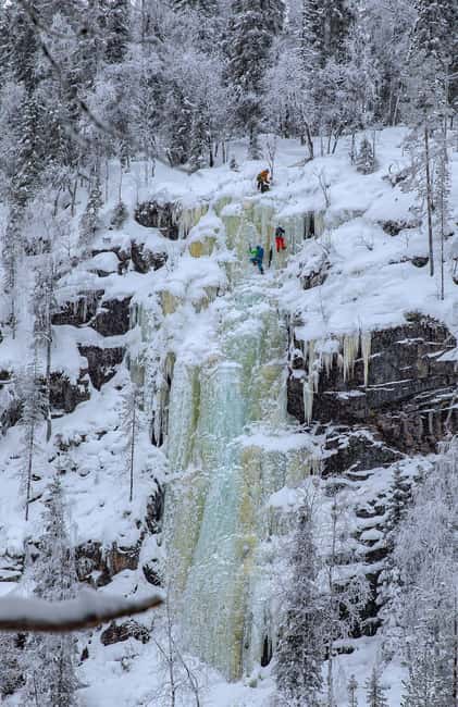 Korouoma Frozen Waterfalls Guided Hike - Traditional Lappish Grilling and Warm Drinks