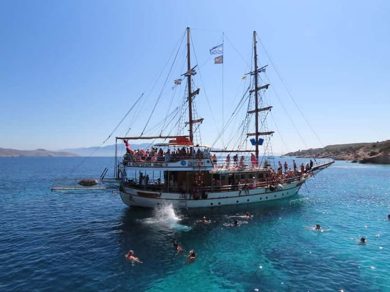 Kos : 3-Island Wooden Ship Cruise w/ Lunch on Captain Hook - The Itinerary and Daily Flow