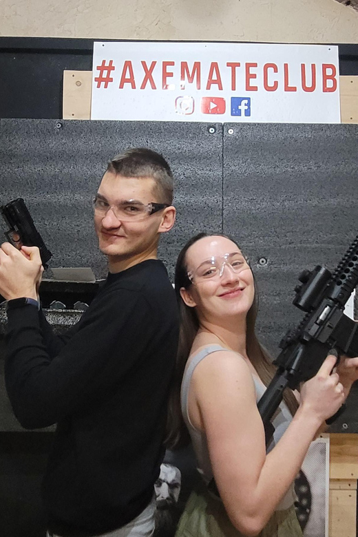Krakow: Axe Mate Club Shooting Range Entry Ticket - Shooting the Crosman M4-Style Rifle: Continuous Fire Fun