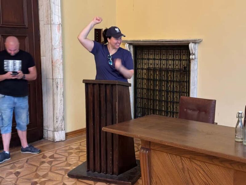 Krakow: Communist Tour City Sightseeing Nowa Huta E Golf Car - Visiting the Administrative Center of the Steelworks