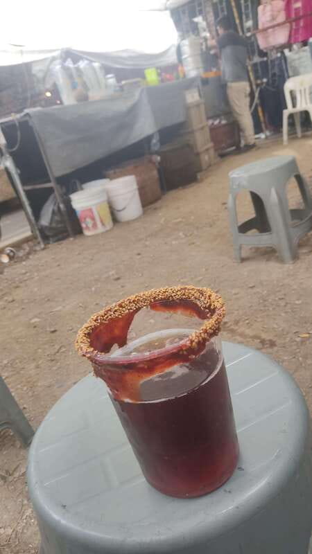 La Lagunilla's Antique Bazaar - Enjoying Local Drinks and Exotics