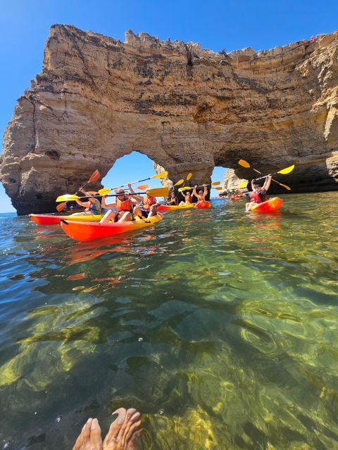 Lagoa: Benagil Cave and Marinha Beach Guided Kayaking Tour - Marinha Beach and Its Signature Arches