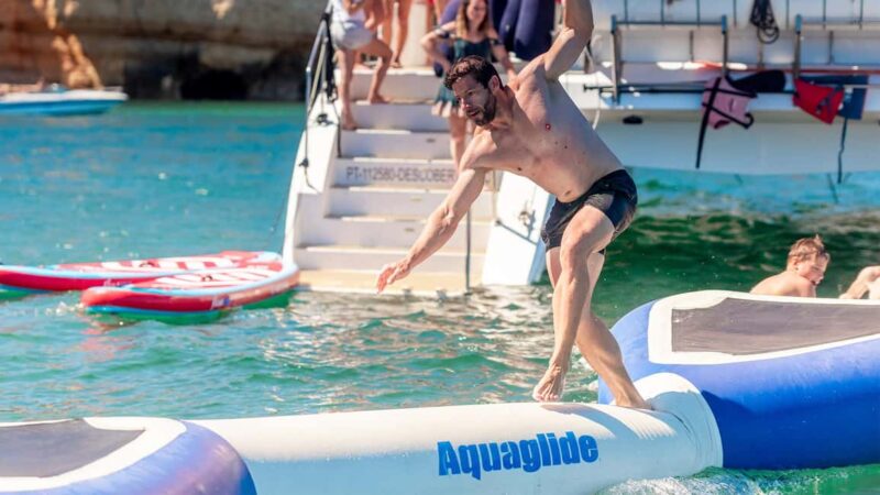 Lagos Catamaran Cruise to Ponta da Piedade & Praia da Luz - Relaxing on the Sun Deck and Net