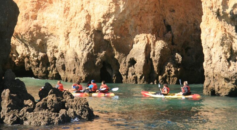 Lagos Kayak Adventure - The Catamaran Cruise to the Caves and Cliffs