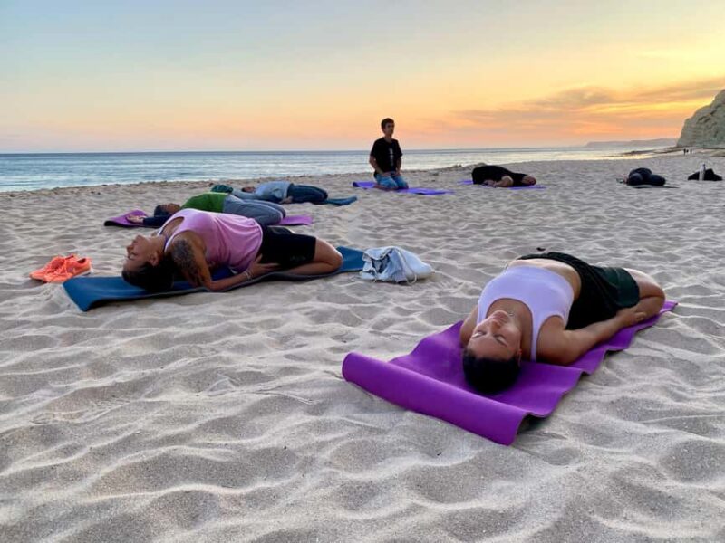 Lagos: Ocean Calm | Beach Yoga & Handpan Sound Journey - Key Points