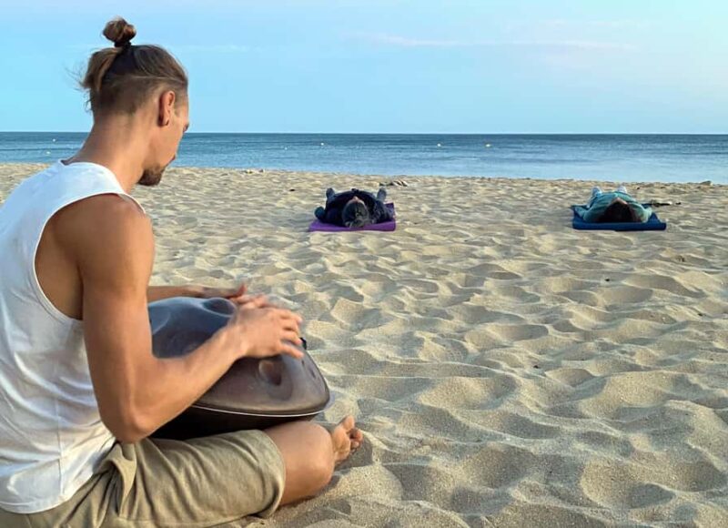Lagos: Ocean Calm | Beach Yoga & Handpan Sound Journey - What the Yoga Session Entails