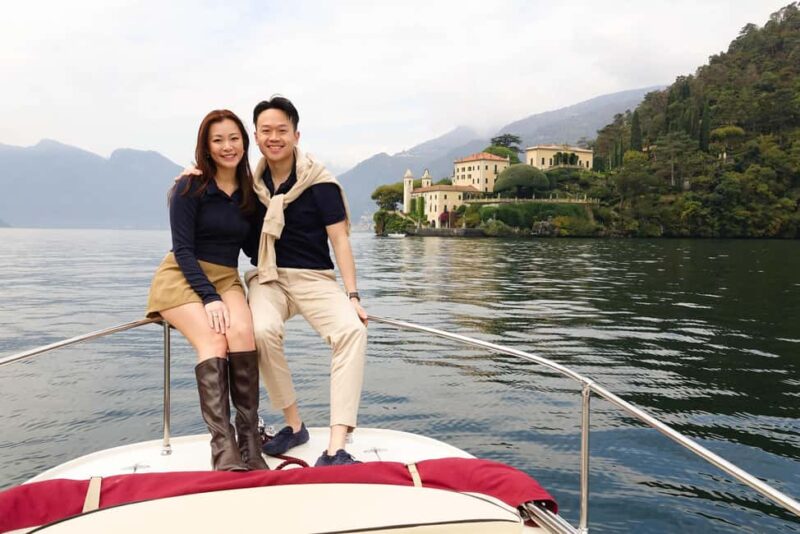 Lake Como: Proposal Boat Tour and professinal Photoshoot - Starting Point and Route on Lake Como