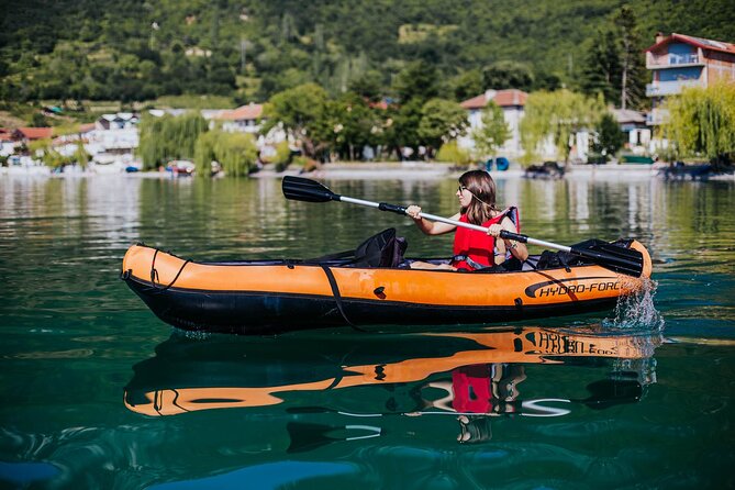 Lake Ohrid Kayaking with beach and BBQ Lunch - Starting Point at Villa Bane in Pestani