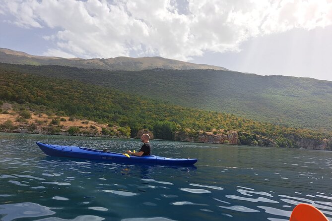Lake Ohrid Kayaking with beach and BBQ Lunch - The Secluded Beach of Restaurant Bane