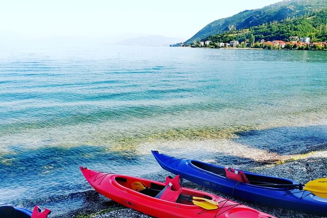 Lake Ohrid Kayaking with beach and BBQ Lunch - Paddling Back to the Starting Point